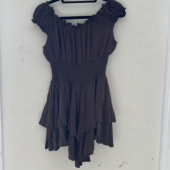 Princess Polly LOVE GALORE ROMPER BROWN - Picture 4 of 7